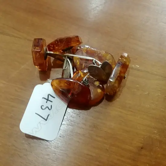 3 PRS AMBER CUFFLINKS