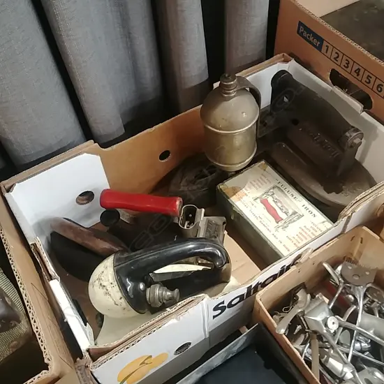 BOX 6 VINTAGE IRONS