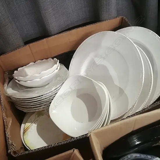 LOT ASST CHINA DINNER WARE ETC