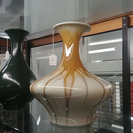 CHINESE DRIP GLAZE SQUAT VASE
