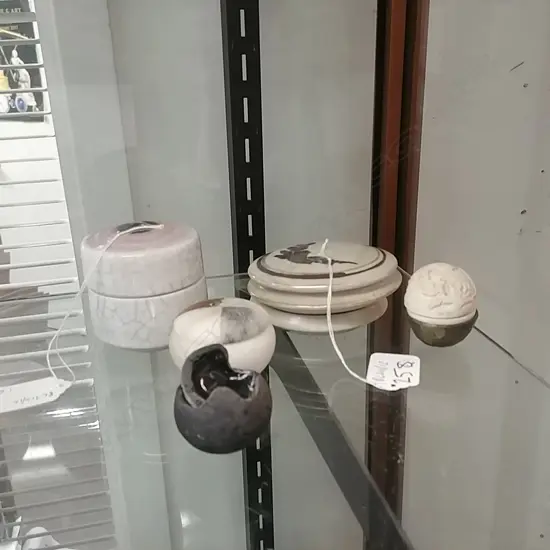 6 ASST NZ CERAMIC BOXES+DISH