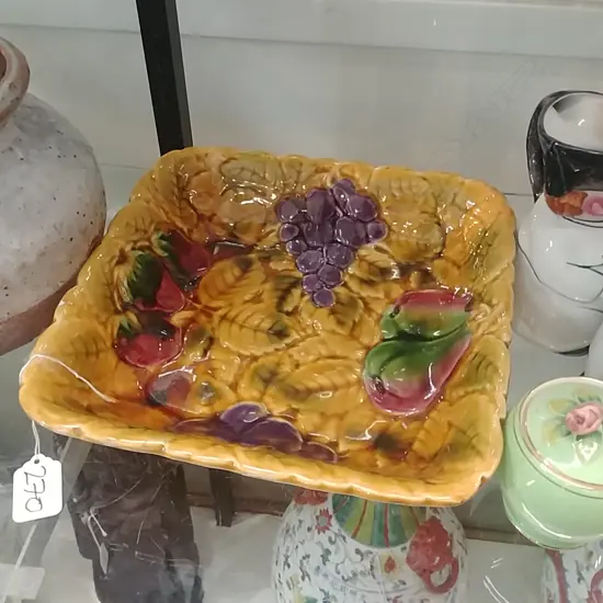 SARREGUIMINES  SQUARE FRUIT SALAD BOWL - REPAIRED