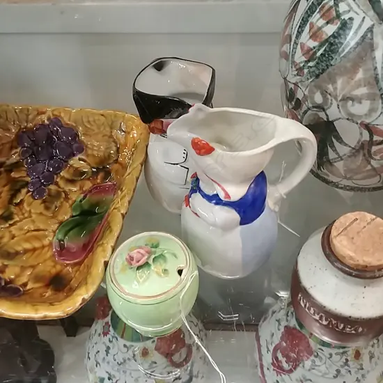 PR OF NOVELTY MILK JUGS+WINTON POT