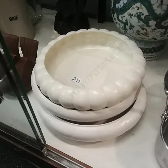 2 CROWN  LYNN BOWLS + FLAIR POTTERY  BOWL