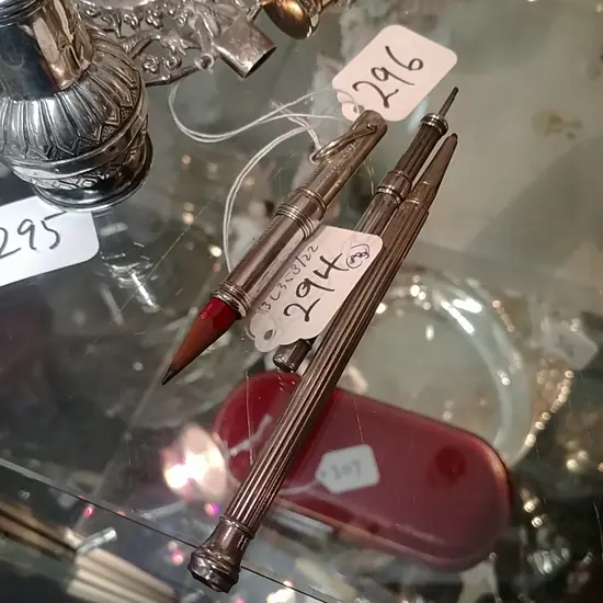 STG SILVER PROPELLING PENCIL+2 OTHERS