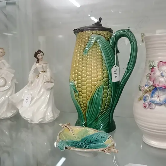 CORNCOB JUG AF & SMALL DISH