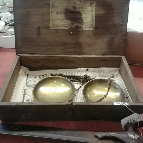 BOXED APOTHECARY SCALES 