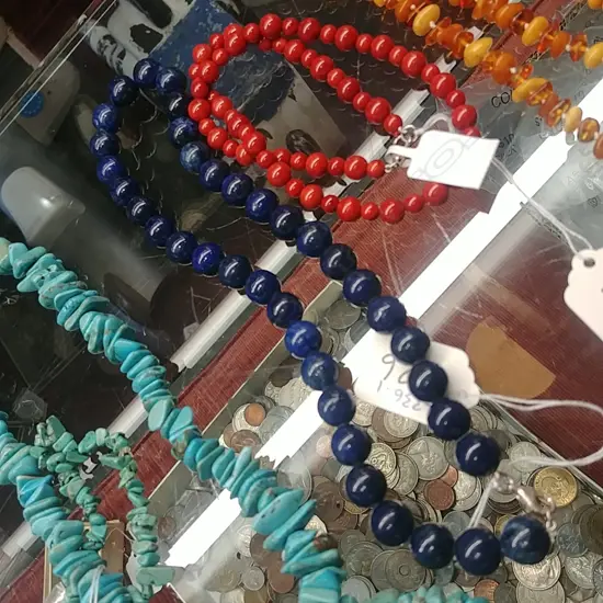 LAPIS LAZULI NECKLACE WITH SILVER CLASP