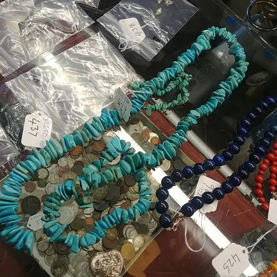 TURQUOISE STONE NECKLACE & BRACELET 