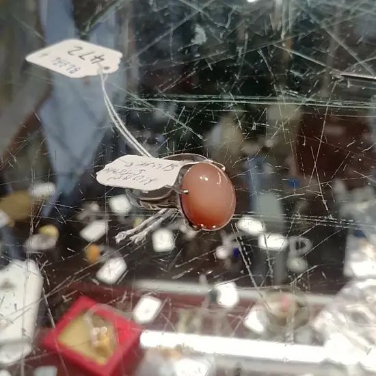 MOONSTONE AND SILVER RING