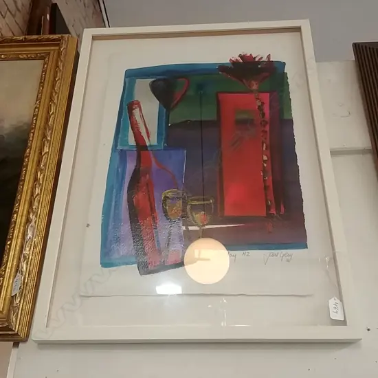 JANE GRAY ACRYLIC ON PAPER 'HOLIDAY NZ  '02