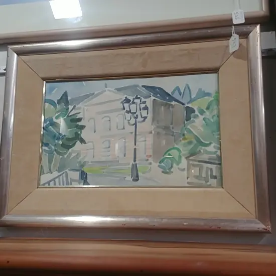 UNSIGNED W/C FRENCH STREETSCAPE