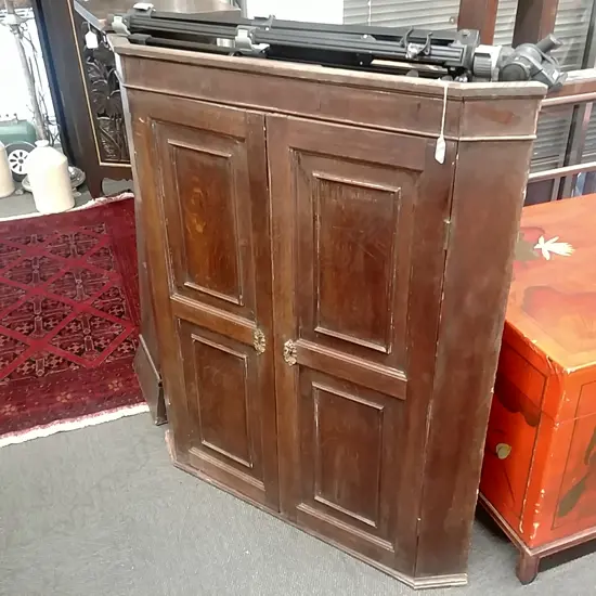OAK 19THC CORNER CUPBOARD