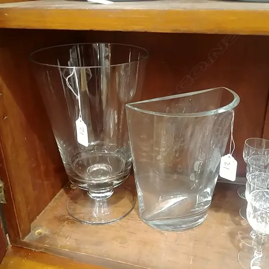 2 CRYSTAL VASES