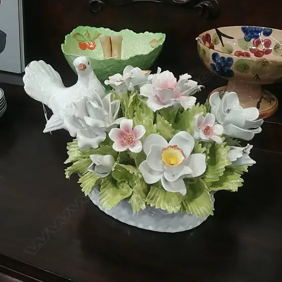 LARGE FLORAL CHINA ORNAMENT