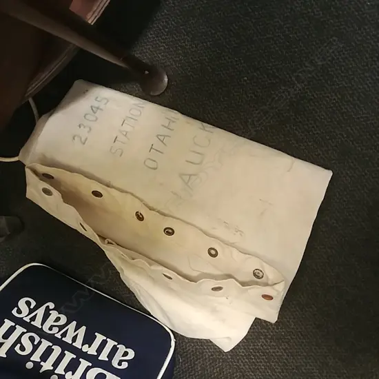 LG WWII NZ CANVAS KIT BAG, CAPT. BAILEY - AUCKLAND