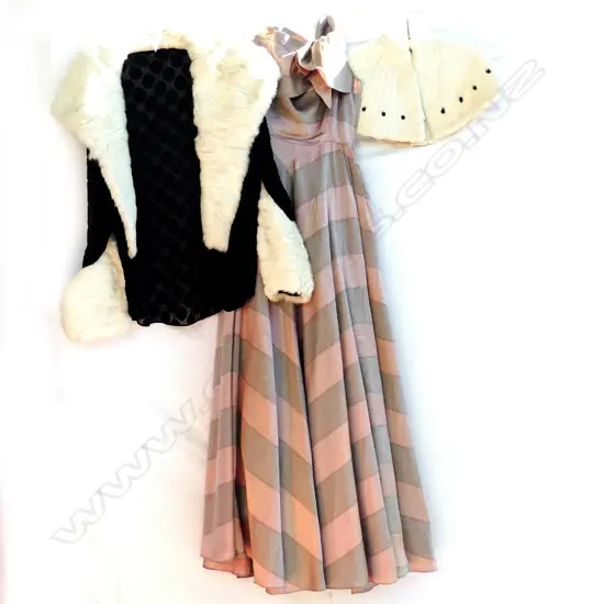 1950 GOWN ; 1950 ERMINE CAPE 