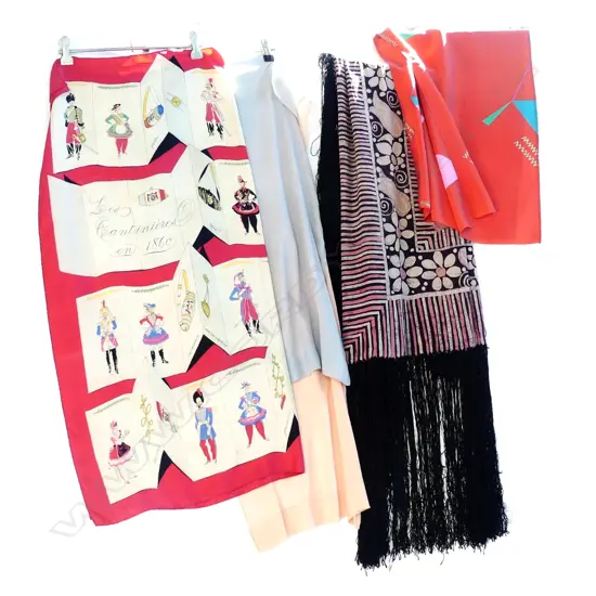 BATIK SHAWL & 1 LIBERTY SCARF & 3 OTHERS
