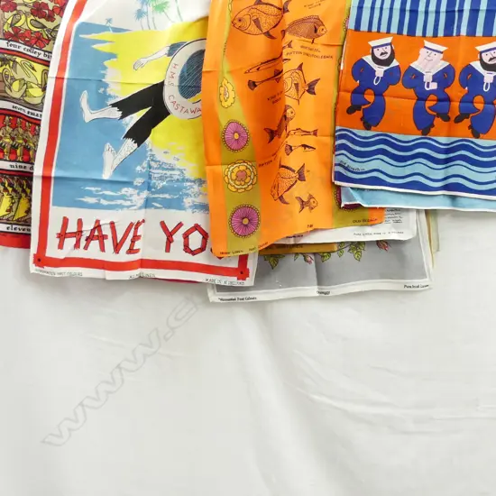 14 RETRO LINEN TEA TOWELS
