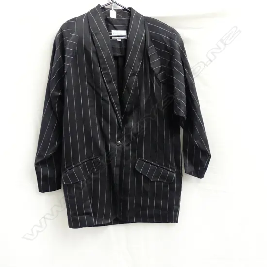 A. WINKLEMANN PINSTRIPE BLACK BLAZER