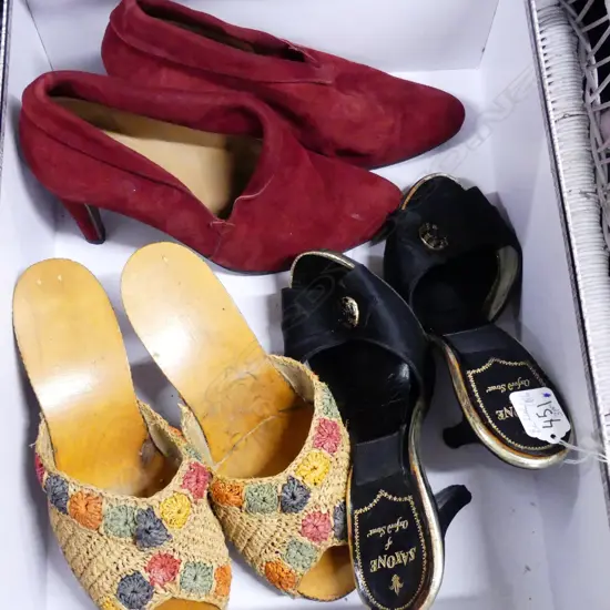 3 PAIRS OF 1950'S ASSORTED SHOES