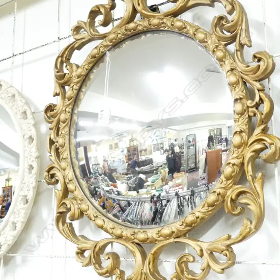 FILIGREE DOME GOLD COLOUR MIRROR