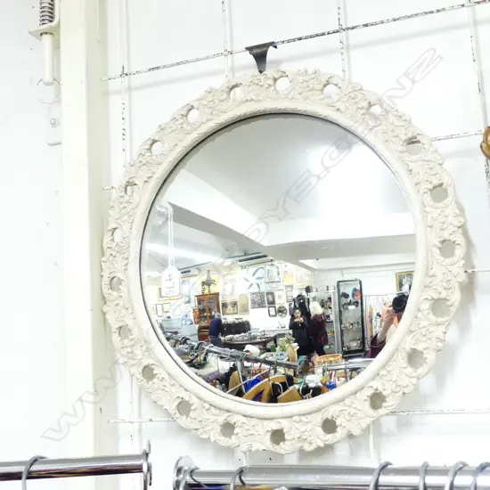 DOME MIRROR,WHITE FRAME