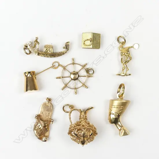 8 18CT GOLD CHARMS 27.77GMS