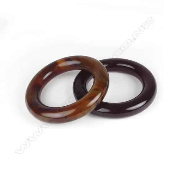 2 VINTAGE AMBER STYLE BANGLES