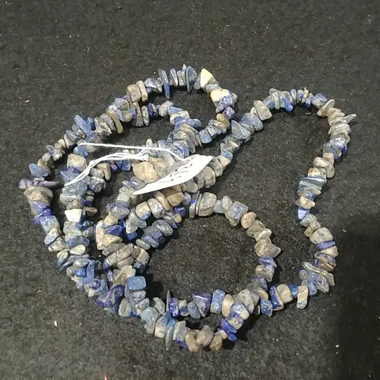 LAPIS LAZULI BEAD LONG NECKLACE  