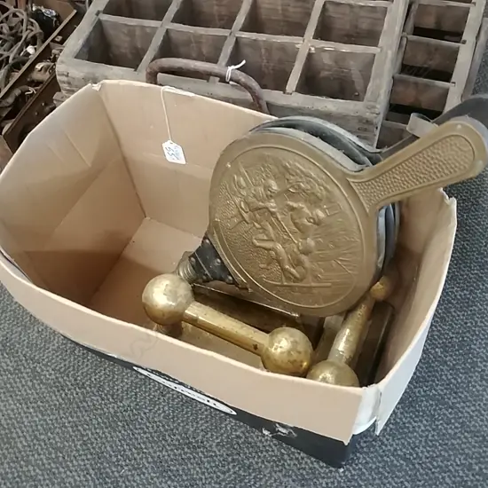 BOX BELLOW & FIRE DOGS