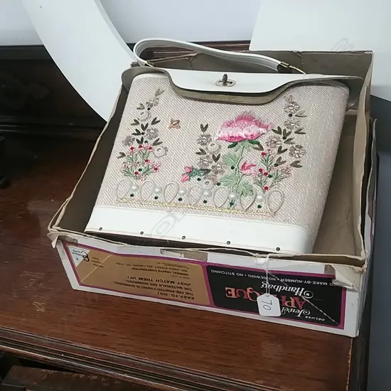 JEWEL TONE HAND BAG WITH ORIGINAL BOX