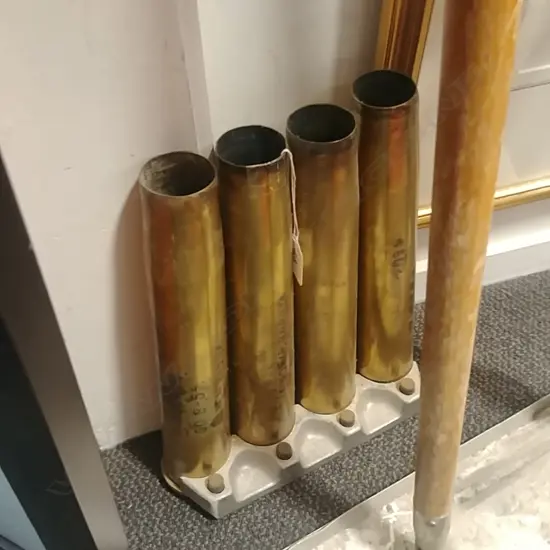 4 BRASS SHELL CASES