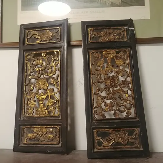 2 CHINESE CARVED PANELS
