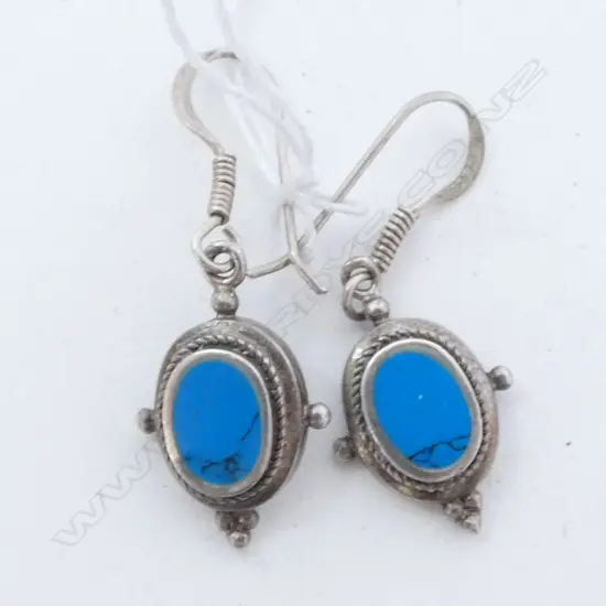 PR TURQUOISE & SILVER EARRINGS