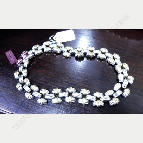 VINTAGE BIJOUX STERN PARIS METAL NECKLACE