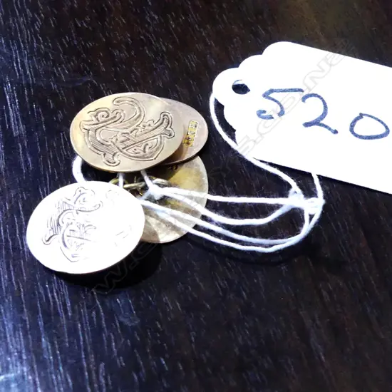 PR 9CT GOLD CUFFLINKS