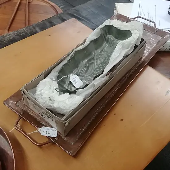 COPPER TRAY & FISH JELLY MOULD