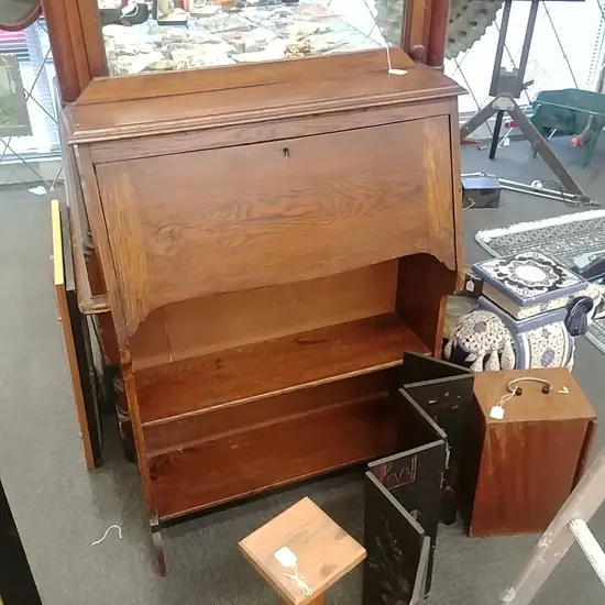 OAK DROP FRONT BUREAU