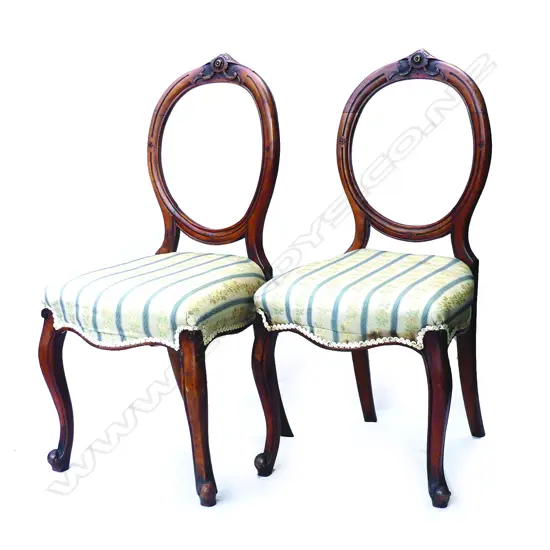 Six Victorian mahogany dining chairs