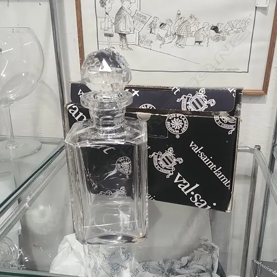 BOXED VAL ST. LAMBERT DECANTER