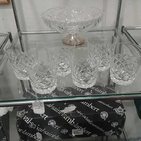 6 CRYSTAL TUMBLERS