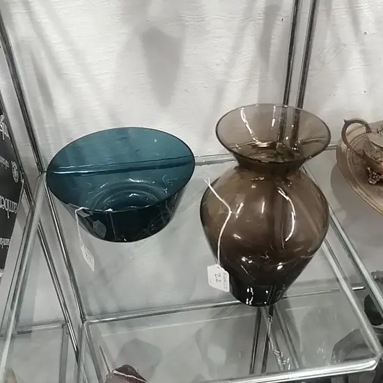 RETRO GLASS VASE & BOWL