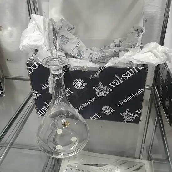 BOXED VAL ST. LAMBERT DECANTER