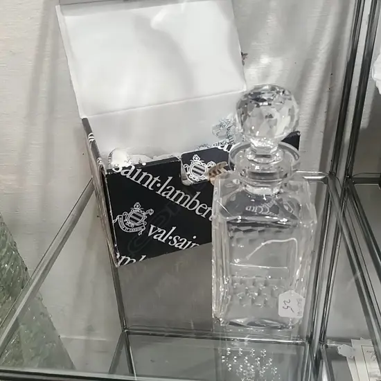 BOXED VAL ST. LAMBERT DECANTER