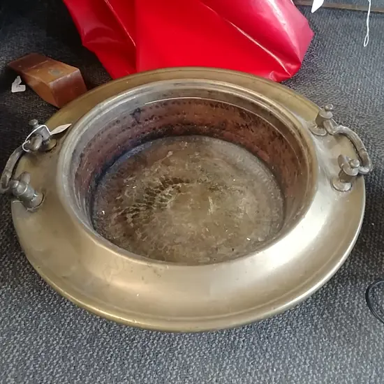 BRASS & COPPER FIRE CLOCK