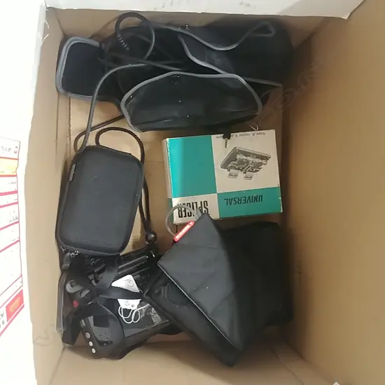 4 ASSRTD CAMERAS + BINOCULARS + FILM SPLICER