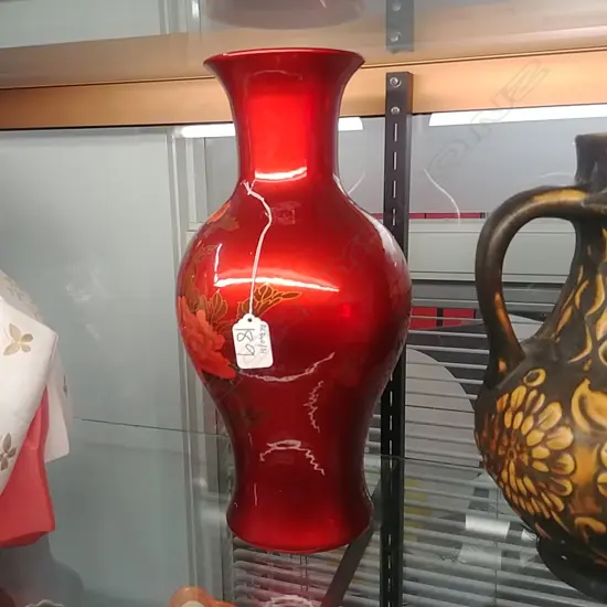 CHINESE LUSTER RED CHINA VASE