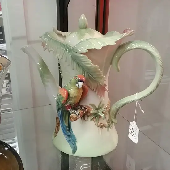 FRANZ PORCELAIN BIRD COFFEE POT
