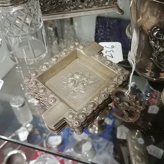 835 SILVER ASHTRAY SET